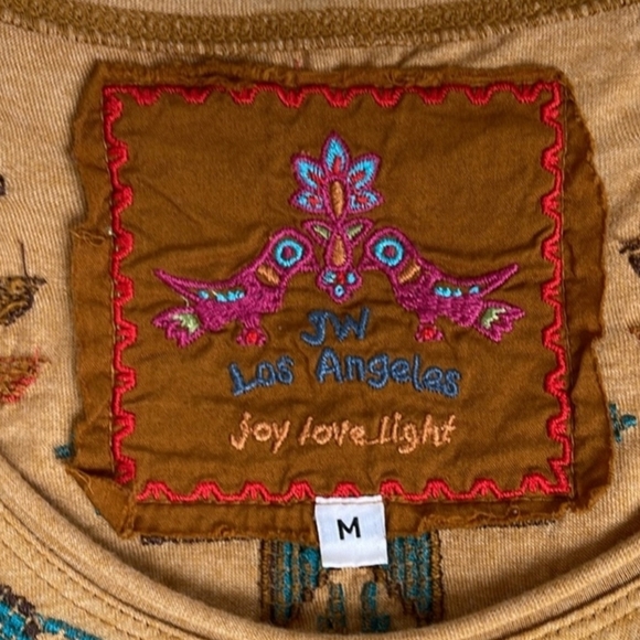 JOHNNY WAS Gillian Tunic Mustard Boho Southwestern Embroidered Top Women‎ Medium - Picture 6 of 9